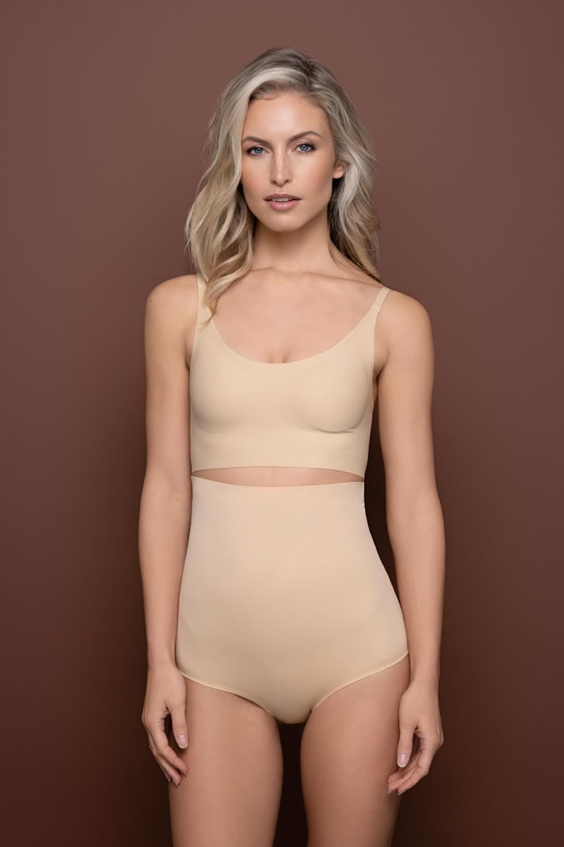 Bra Top Round Neck_Bege_1