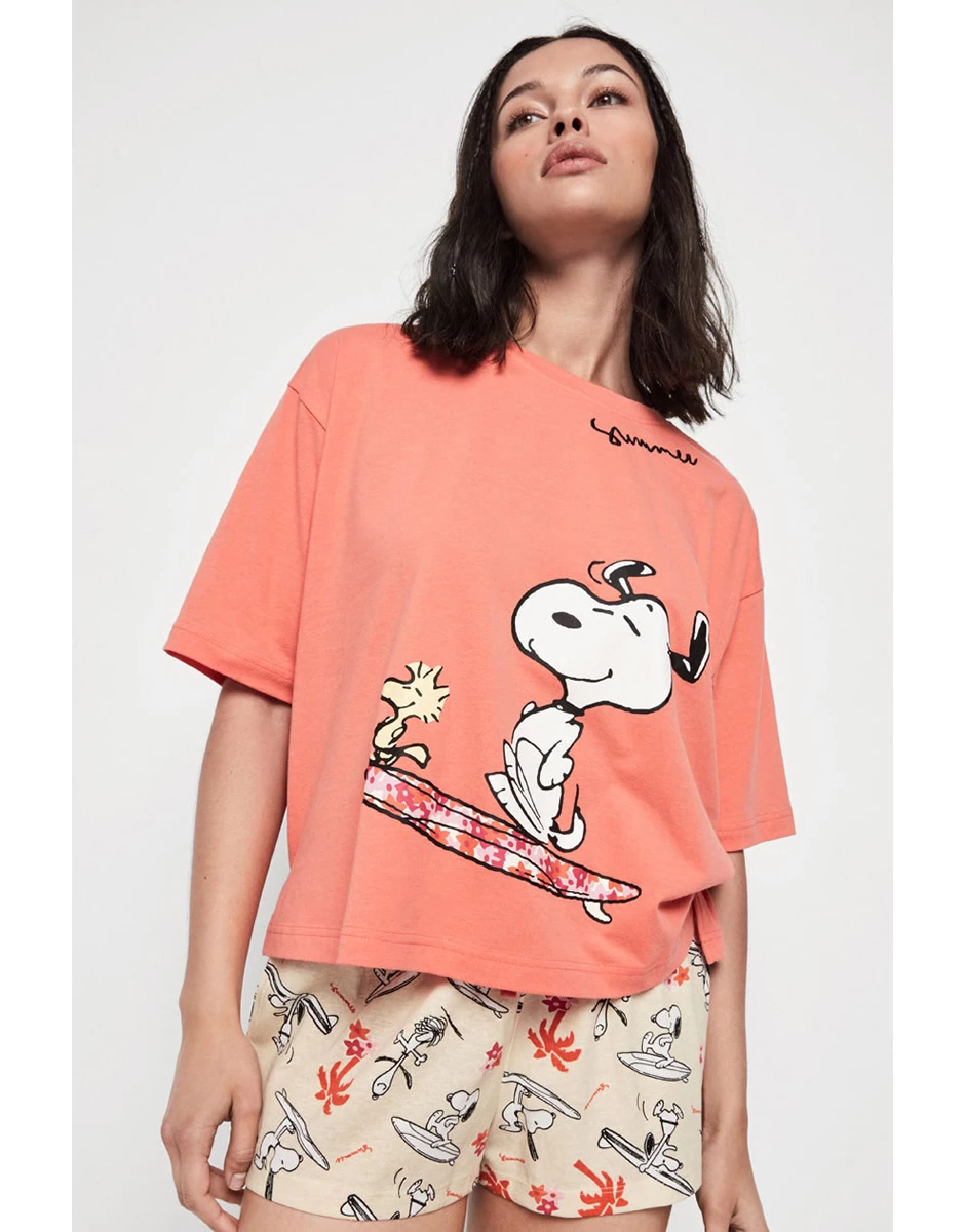 Pijama calção Snoopy