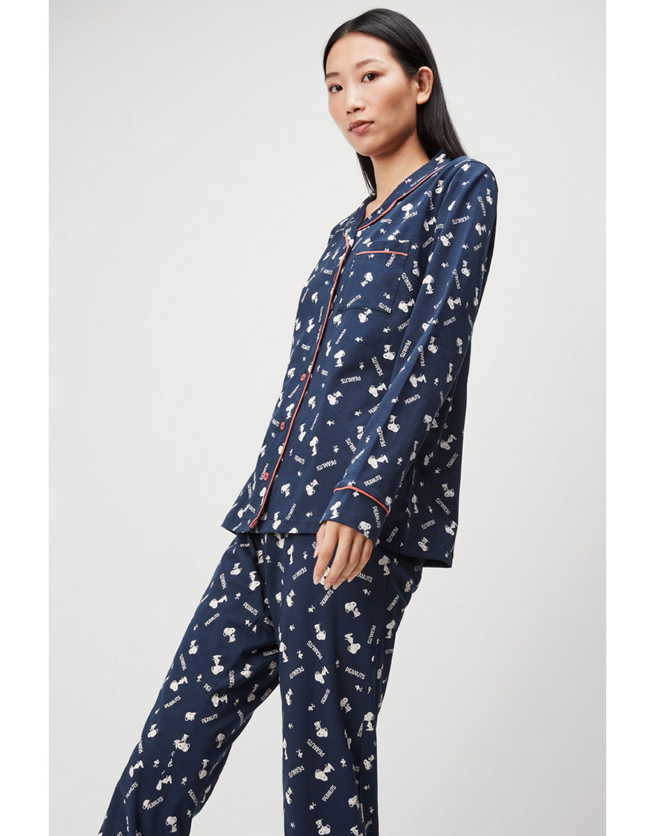 Pijama Snoopy Azul aberto