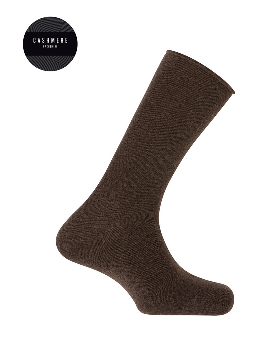 Meias de Cashmira/Lã lisos de punho roulé Punto Blanco