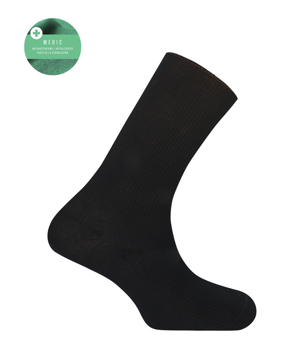 Meias Medicinais de algodão mercerizado canelado Punto Blanco