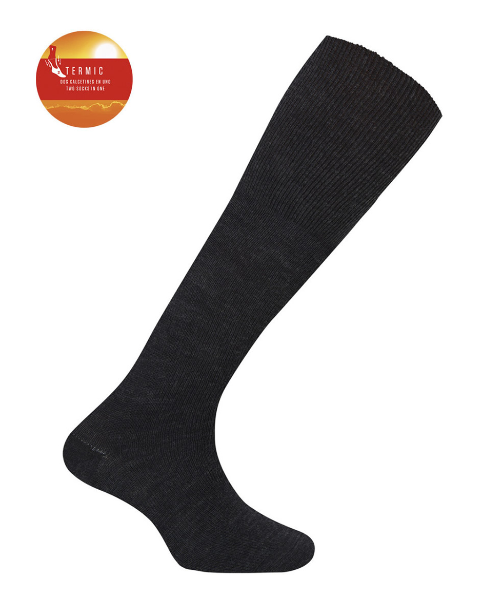 Meia alta lisa Orlon termico Punto Blanco