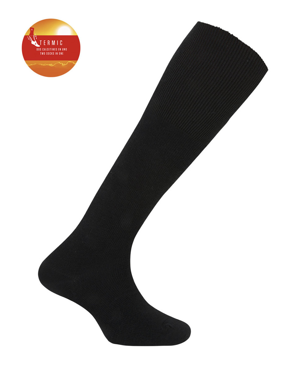 Meia alta lisa Orlon termico Punto Blanco