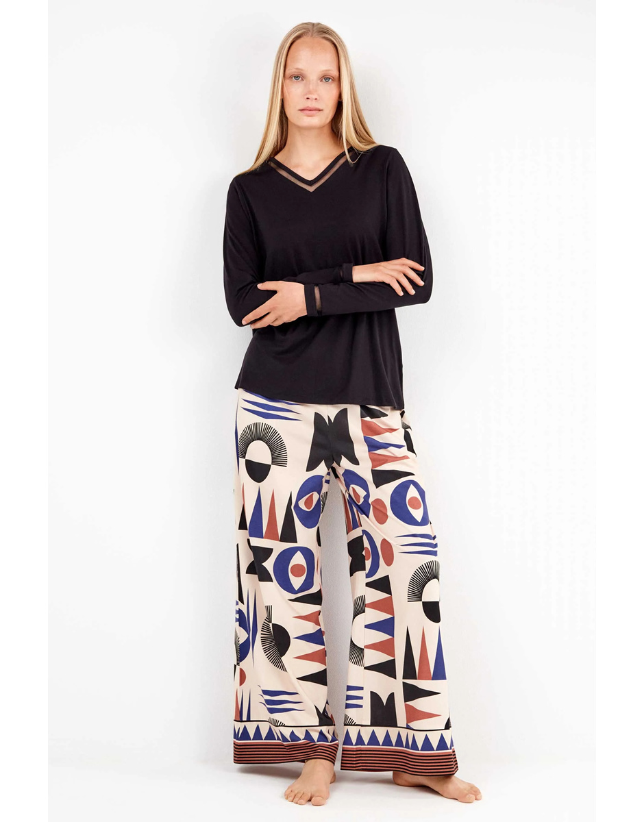 Camisola preta de manga comprida Gisela