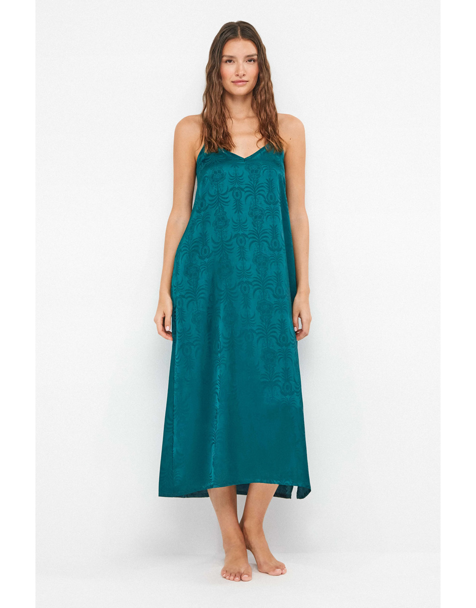 Camisa cor verde em cetim