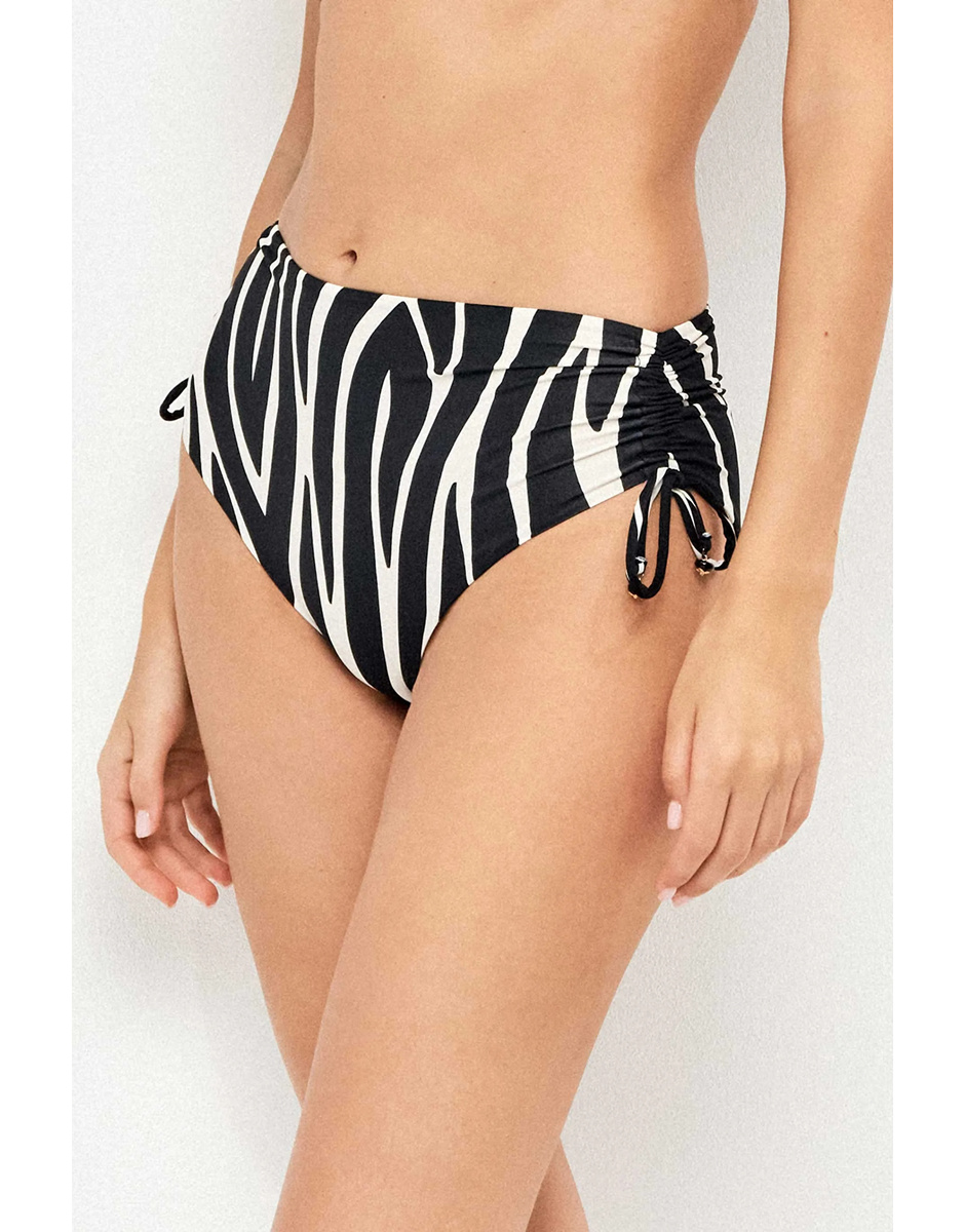 Cueca biquini alta animal print