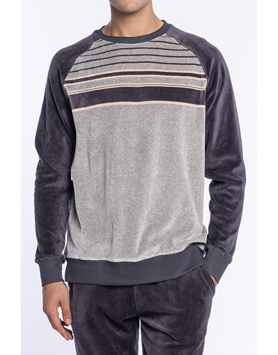 Pijama PB Homem Veludo de Algodão Cinza