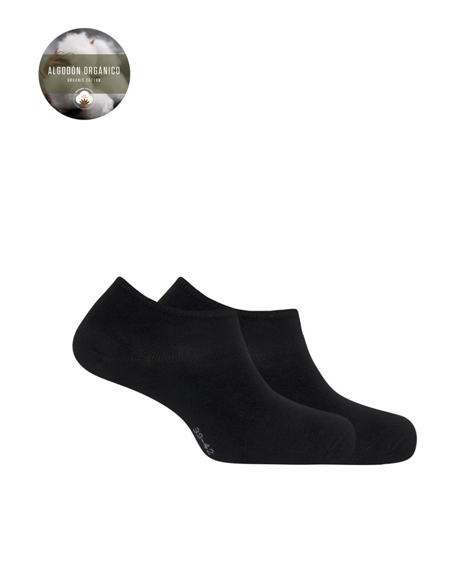 Pack 2 pares meias de algodão organico lisos Punto Blanco