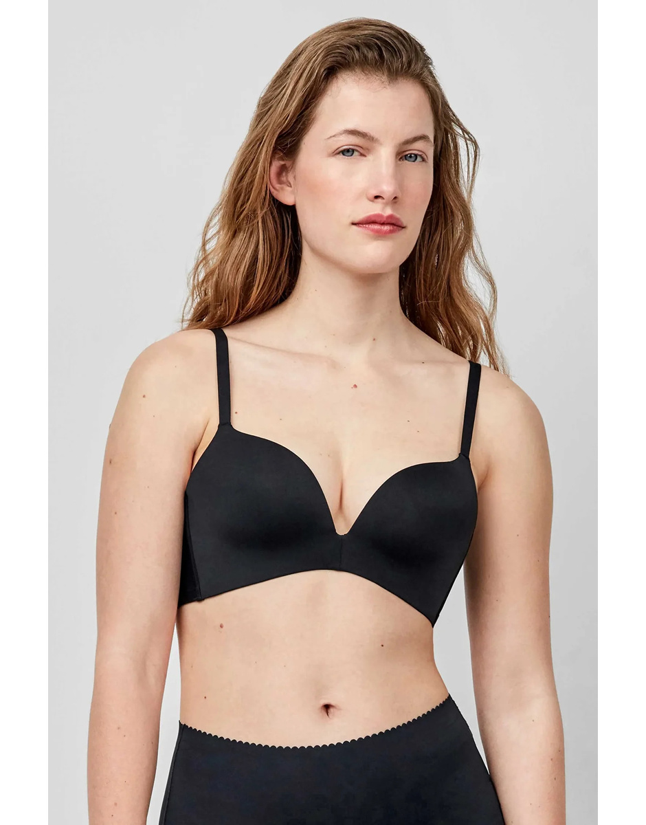 Soutien push-up sem aros com grande decote